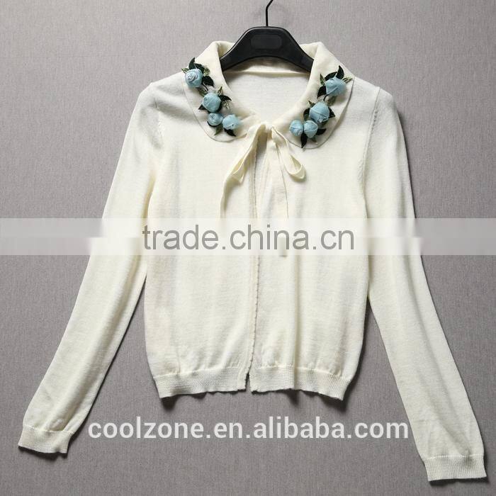 Fashion Style 2016 New Elegant Short Coats Knitted Blazers For Women Sweater
