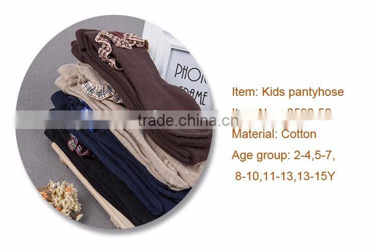 Plain high quality kids cotton pantyhose