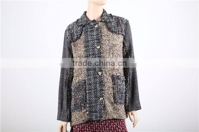 soft thick materials used fashion ladies long coat design