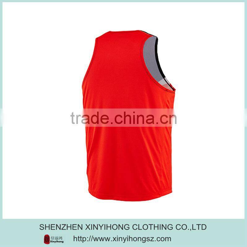 custom printed mens mesh slim fit sport singlets/tank tops