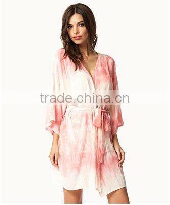 ladies sexy sleepwear robe Tie-Dye Robe 2013 new design long gown nightwear dress robe ladies night dresses sleepwear