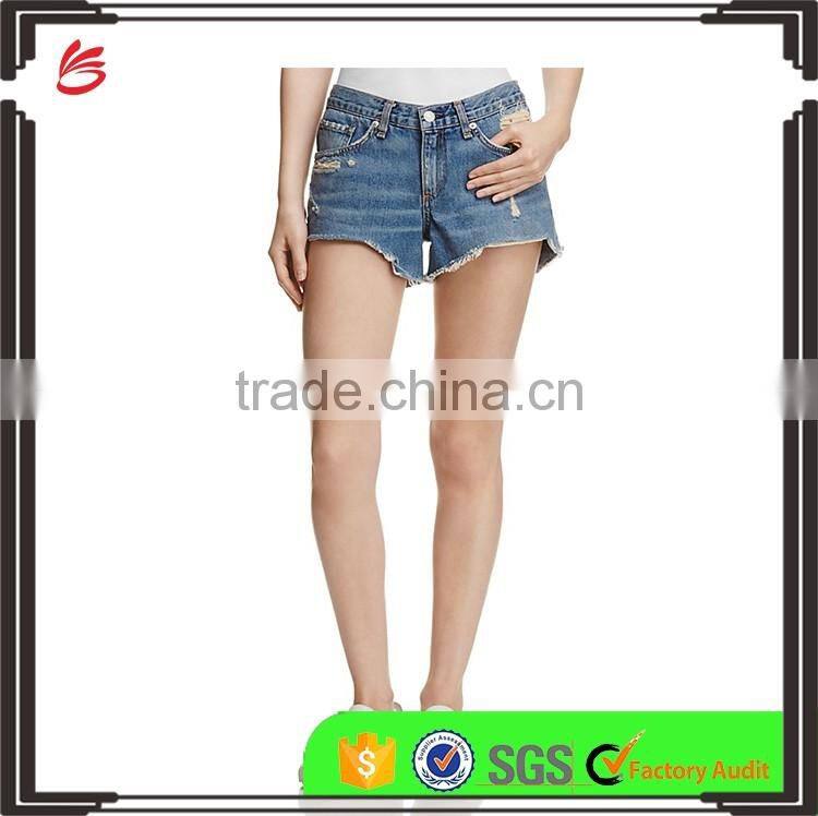 Newest hot sale women denim jean short trouser cutoff shorts for girl lady pant