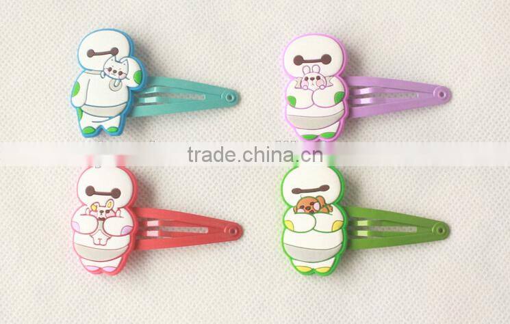 Big hero baymax cartoon characters decorative kids hairgrips
