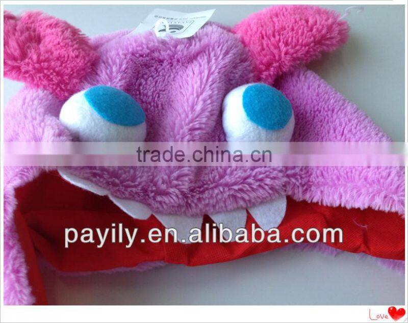 South Korea velvet pink monster hat