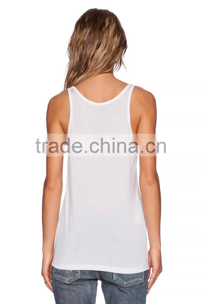 front breast pocket classic tank tops one size fits all