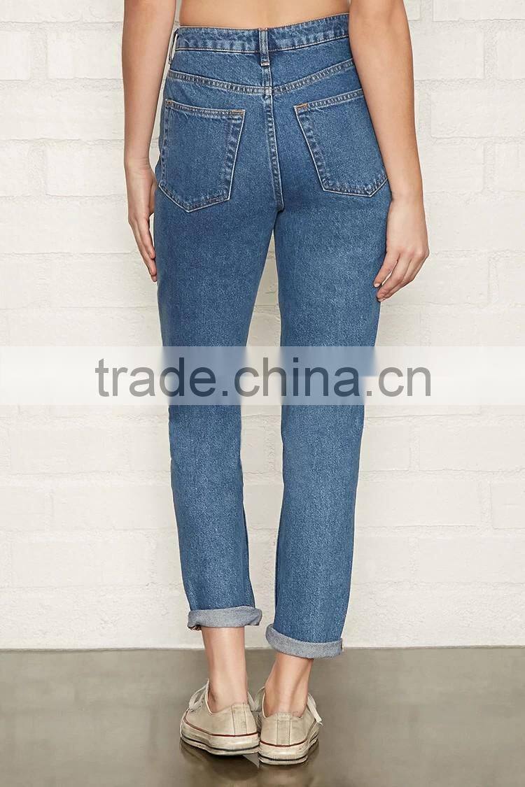 2017 Guangzhou Shandao Clothing Manufacturer Wholesale Autumn Female Latest Design Jeans Pants