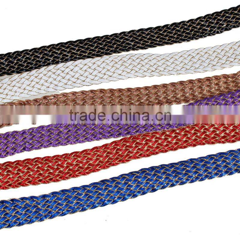 Royal Blue Wide Leather Cord Braiding Jewelry PU Rope