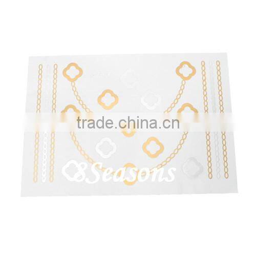 Best Selling Mixed Chains Metallic Waterproof Temporary Tattoo Sticker For Body Art