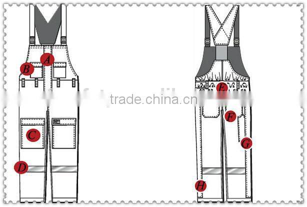 Anti-Static Clothing Fire Retardant Overall Bib Pants