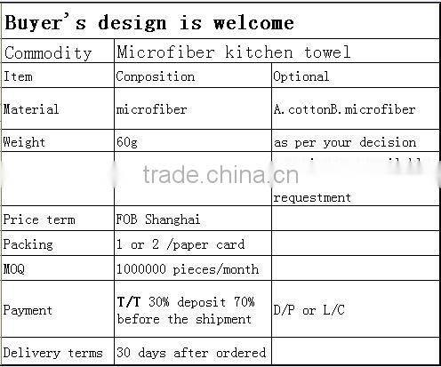 2013 new style beautiful Microfiber kitchen towel