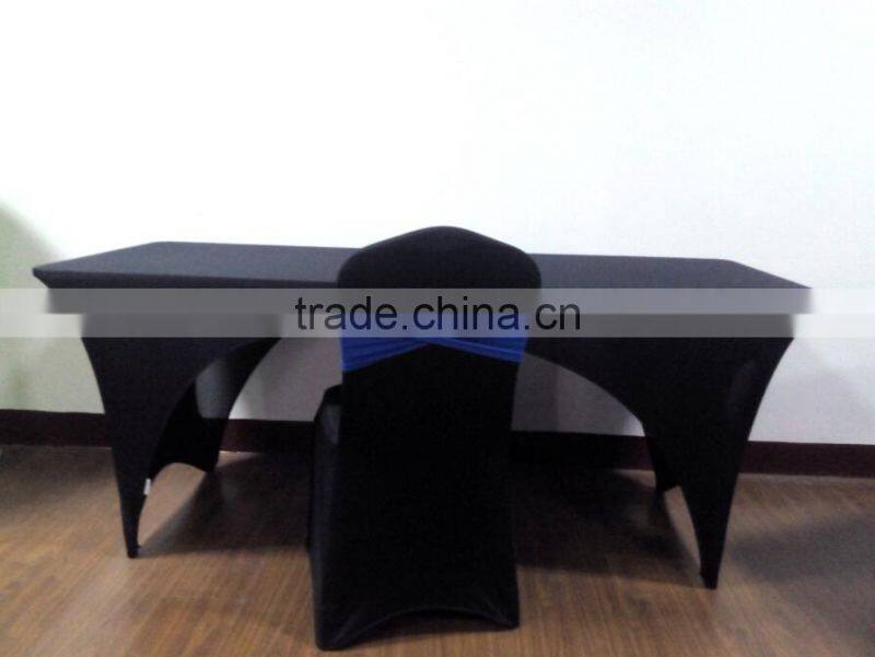 6ft stretch rectangle table cover with open sides spandex banquet 6ft table cover