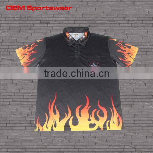 custom motorcycle & auto racing wear sublimated racing shirt