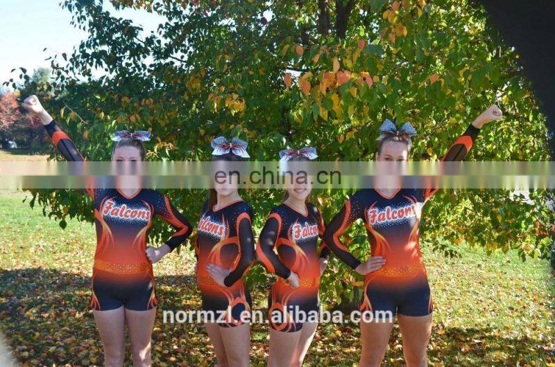 Full sleeve cheerleading uniforms youth plus size cheerleading uniforms