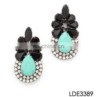 oval and teardrop gold plated chandelier earrings that sell for christma