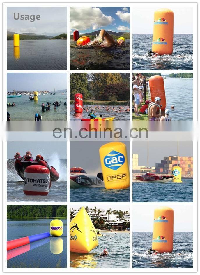 1,5 m High Tomato Inflatable Tube , Swim Cylinder Buoys , Tomato Sailing Buoys