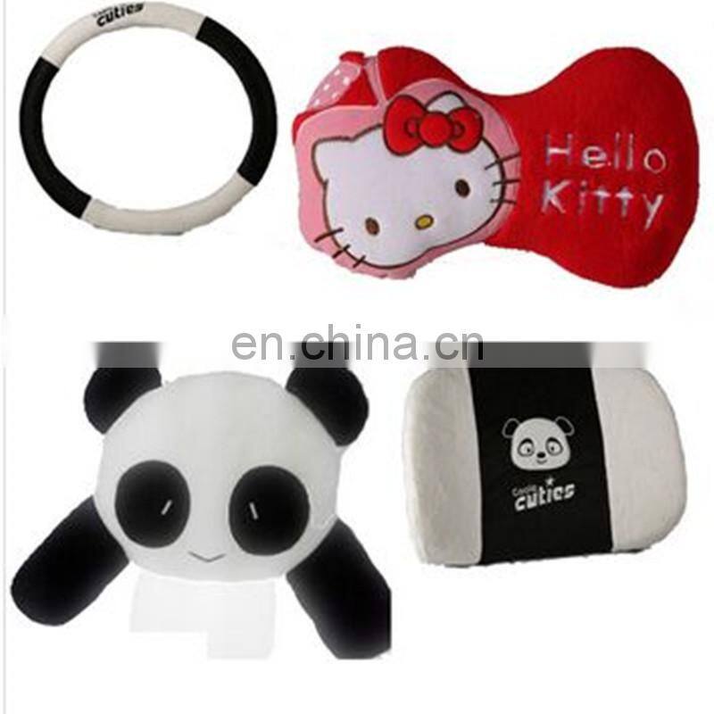 Panda car seat pillow,cushion car custom stuffed plush toy Panda pillow with round shapevibrating car seat cushions