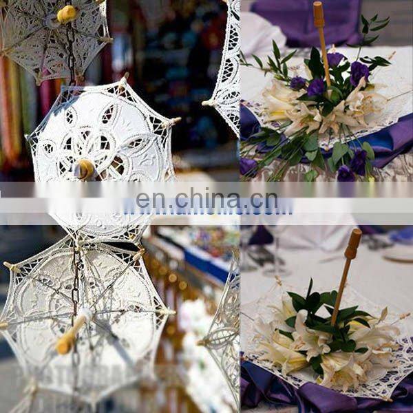 A0156-10cm White Color Wholesale Cheap Lace Parts Decorative Kids Umbrella
