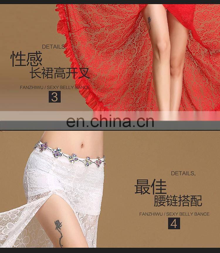 T-5154 Sexy high quality lace egyption stage belly dance costume set