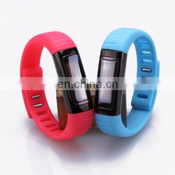 custom design fitness tracker with silicone band
