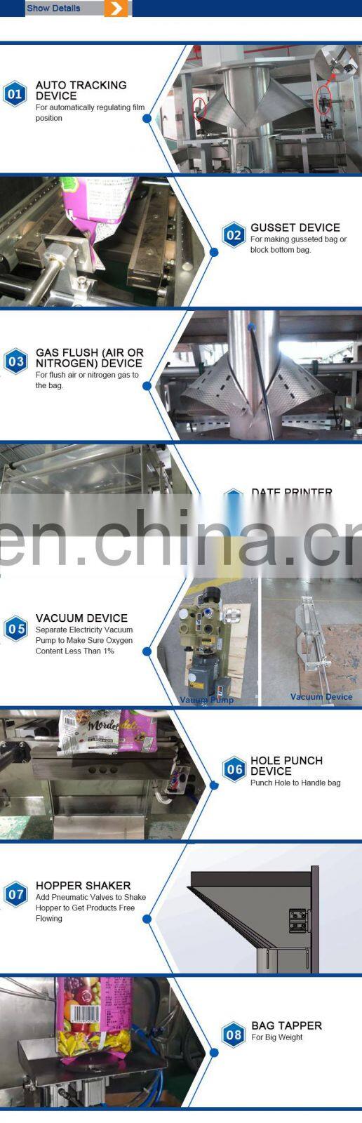 Automatic Multi head weigher vffs Screw Food Popcorn Silica Gel Packaging Machine Price