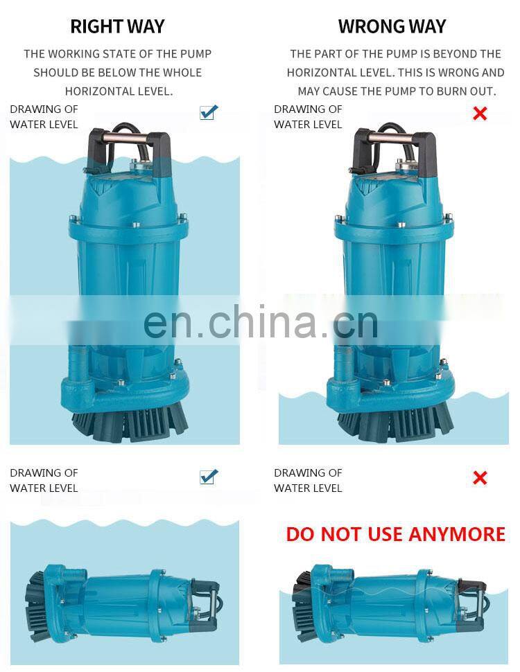 QDX  high efficiency 037kw 2hp electric 110 volt agricultural machine  submersible  water pump