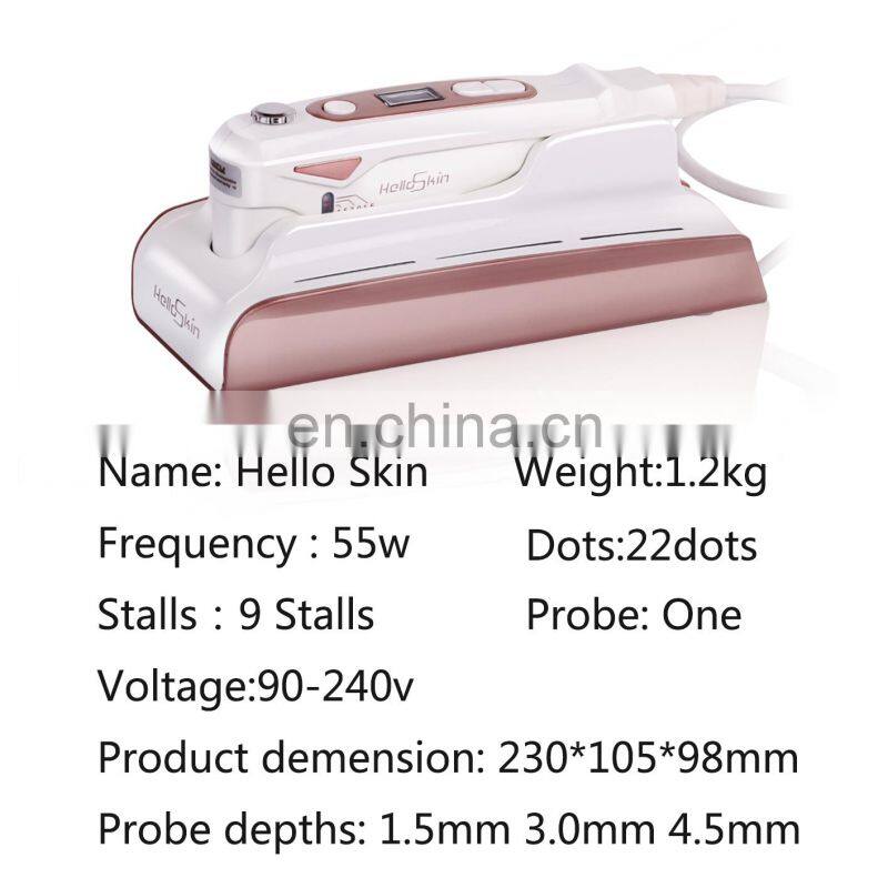 mini Hifu Hello Skin pink portable Neck Wrinkles Removal Home Use beauty machine