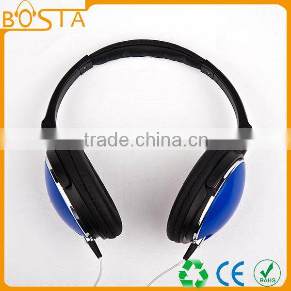 Foldable retractable headphone headset with optional mic and colors