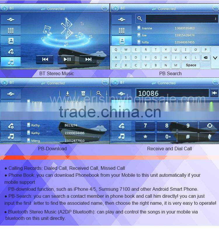 Erisin ES1088M 7" 1 Din Car Multimedia Player MP5 Videos Games