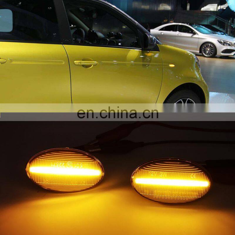 2PCS LED Car Side Marker Lights Repeater Signal Lights For Mercedes Benz Smart W450 W452 A-Class W168 Vito W639 W447 W415