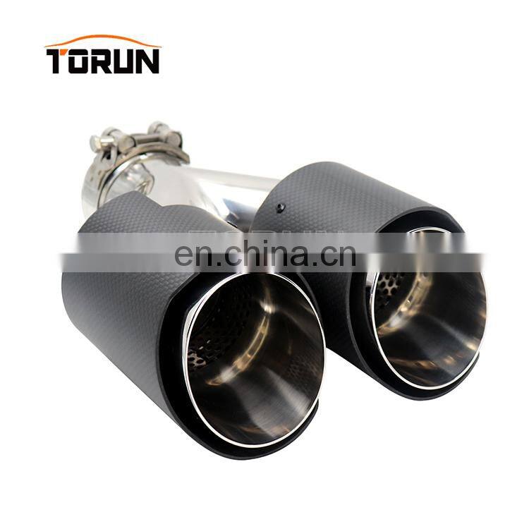 304 stainless steel chroming black high quality twin exhaust tip
