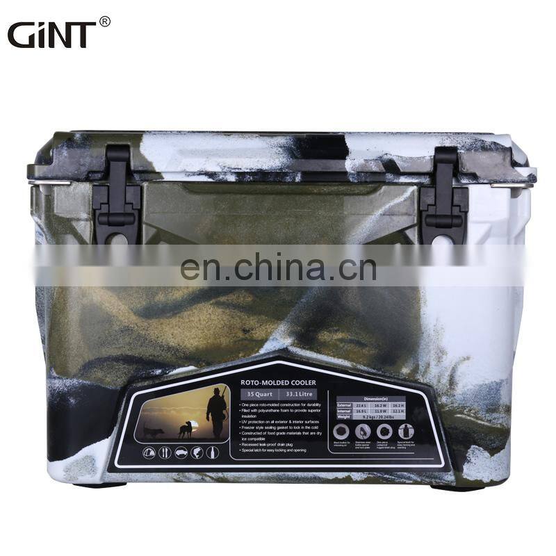 New Color insulated ice chest for out door camping fishing Middle size Cooler box Hot Sell waterproof Hard cooler box