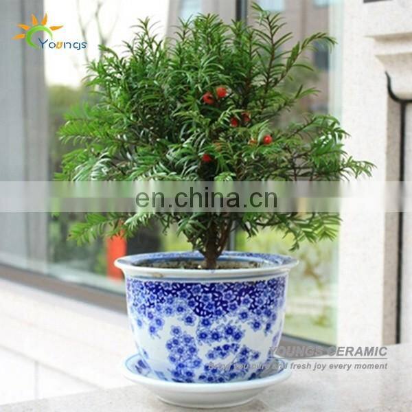 7 different sizes SET jingdezhen blue and white ceramic garden flower plant pots wholesale