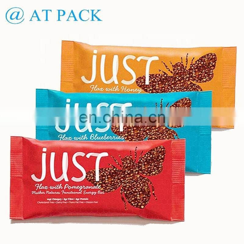 Custom printed chocolate bar packing snack food packaging bag