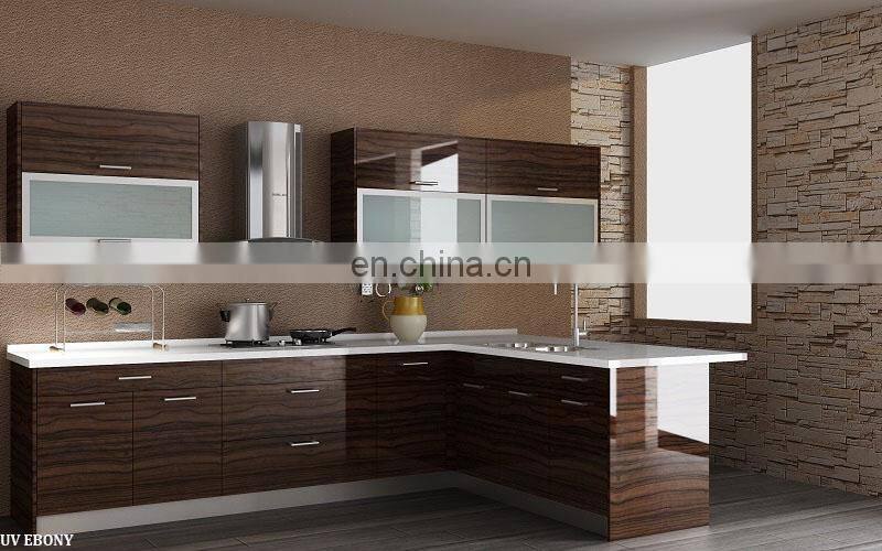TEXTURED WOOD FINISH DARK WOOD / BROWN OAK / PALE PINE Kitchen Cabinets