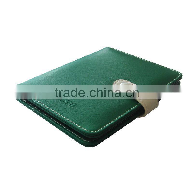2013 new pro PU green note book card holder leather pocket business card cardboard business card holder