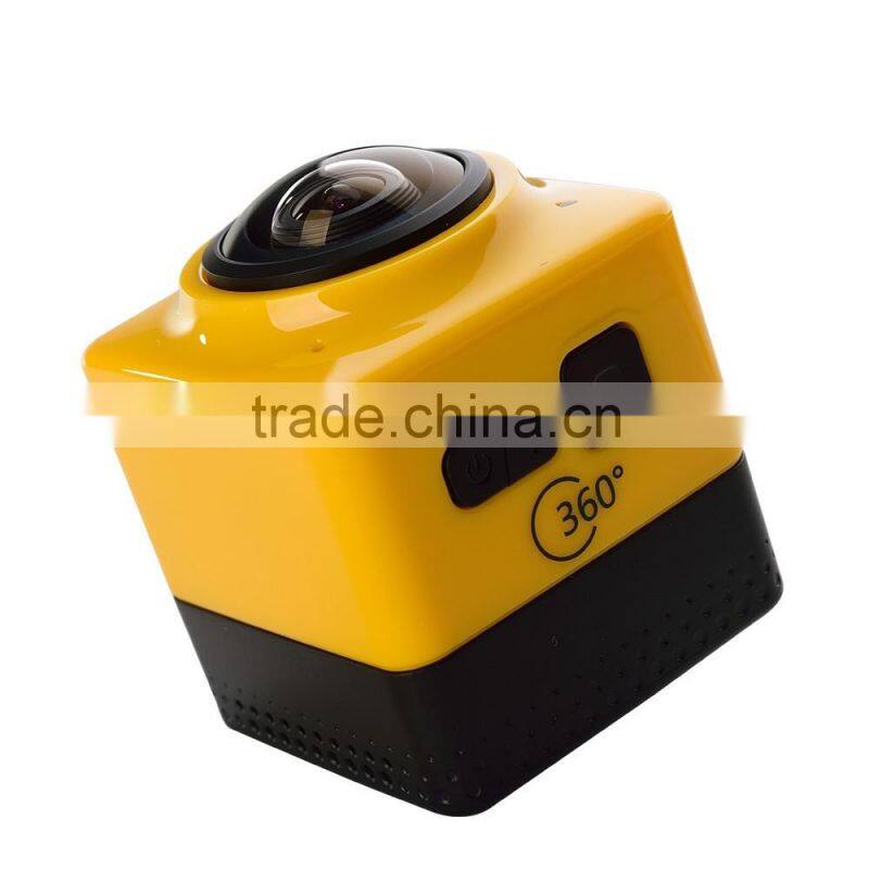 2016 Newest Panorama Action Camera 360x190 Degree with WiFi for Android IOS APP Preview & Playback - Cube 360