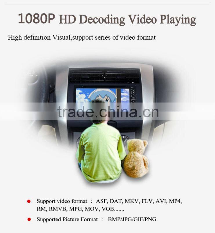 6.95"Digital Touch Screen Car Double Din GPS WINCE6.0Bluetooth Car kit Steering Wheel Control Car Radio DVD GPS USB/SD,AUX,1080P