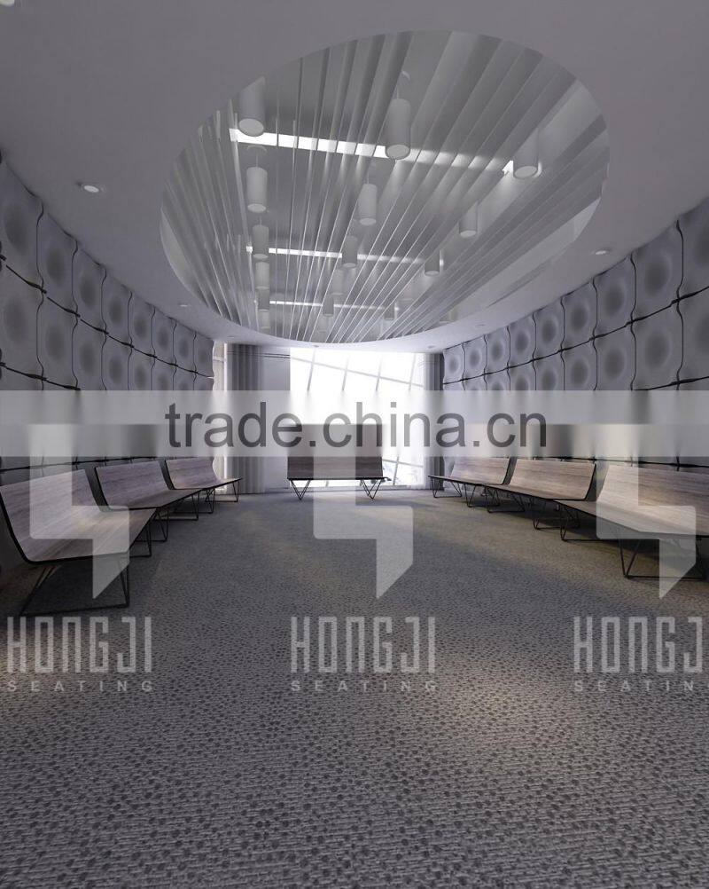 Modern Europe design wood waiting chair for airport H63D-3-L