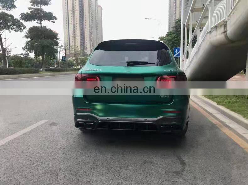 Runde Carbon Fiber Material For Mercedes-Benz GLC63 SUV TOPCAR Style Body Kit Front Lip Rear Lip Exhaust Wind Knife