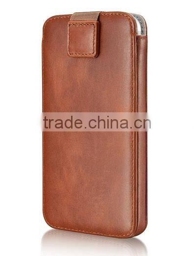 cow leather mobile phone case card holder bag phone holder for iphone 6/6s