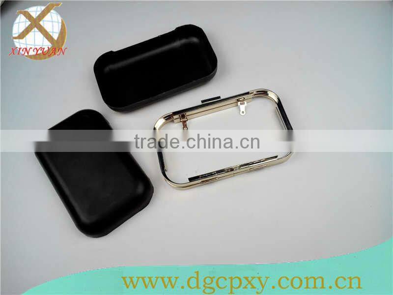 fashion metal clutch frames with plastic shell cover