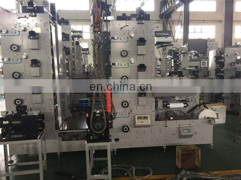 UTR320 UV impresa Impresora Flexografica de Etiqueta Adhesiva Automatic Label Sticker flexo printer with hot cold stamping