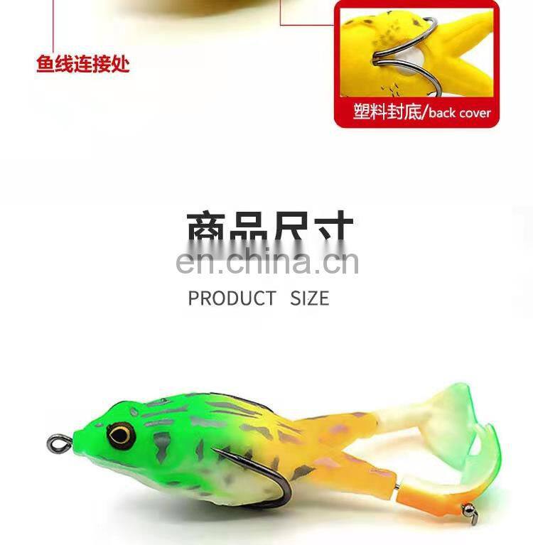Byloo China Famous Mini High Quality Realistic 3d Rubber Top Water Floating Jump Minnow Plastic Jigging Lucana Soft Frog Fishing