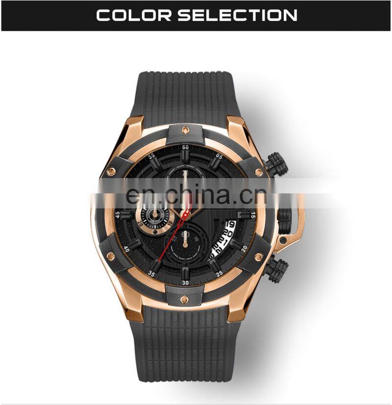 2019 DK&YT Brand Stainless Steel Back Wrist Watch Quartz Sport Silicon Man Watch