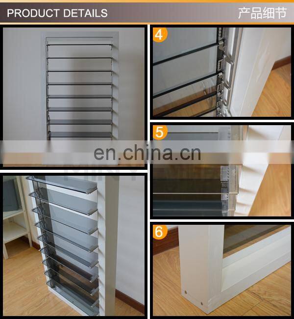 waterproof aluminum frame glass louver roller shutter