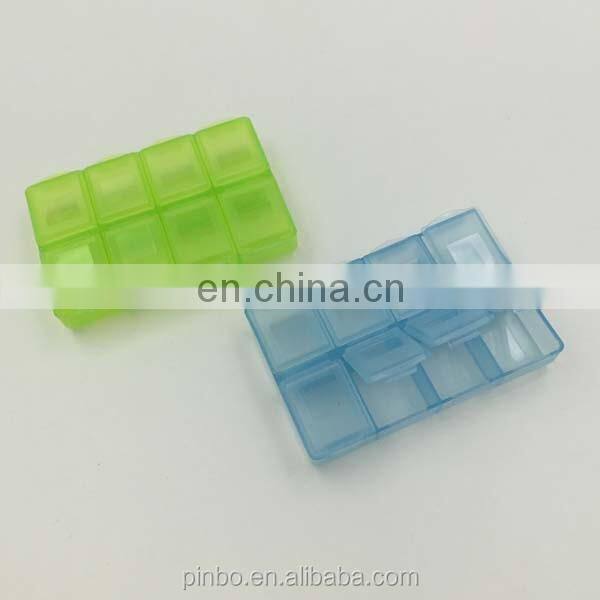 Custom Logo Plastic 8 compartments pillbox