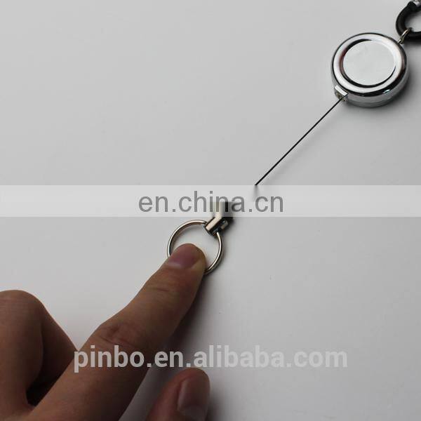 Metal Retractable Reel Badge Holders with Carabiner