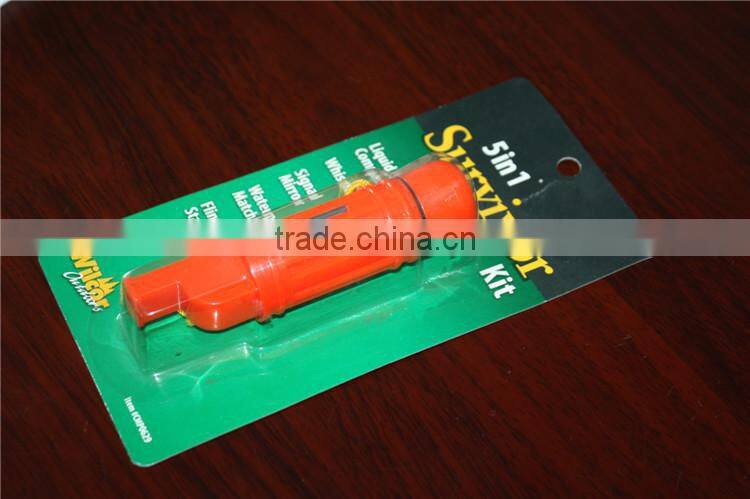 Multifunctional Emergency 5 in1 camping Survival gear