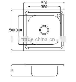 5050# stainless steel kitchen sink russian design