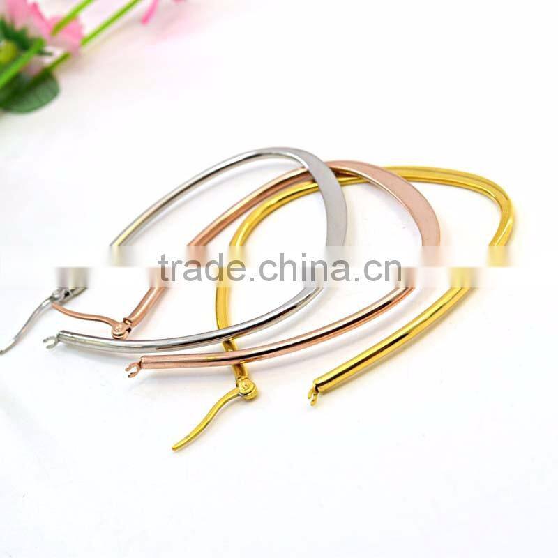 latest tops designs girls earrings gold plate big hoop earrings